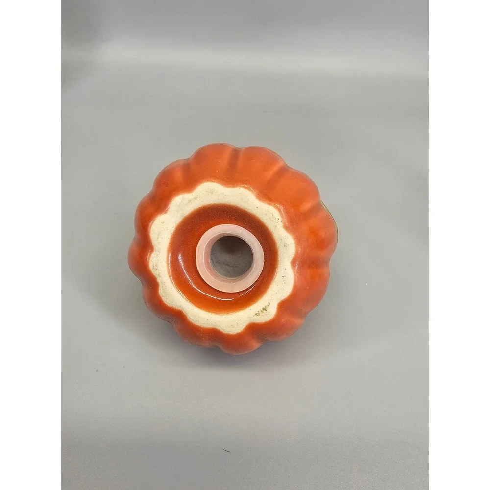 1 Pumpkin Shaker Small Excellent Orange Ceramic Fall Harvest Thanksgiving Decor